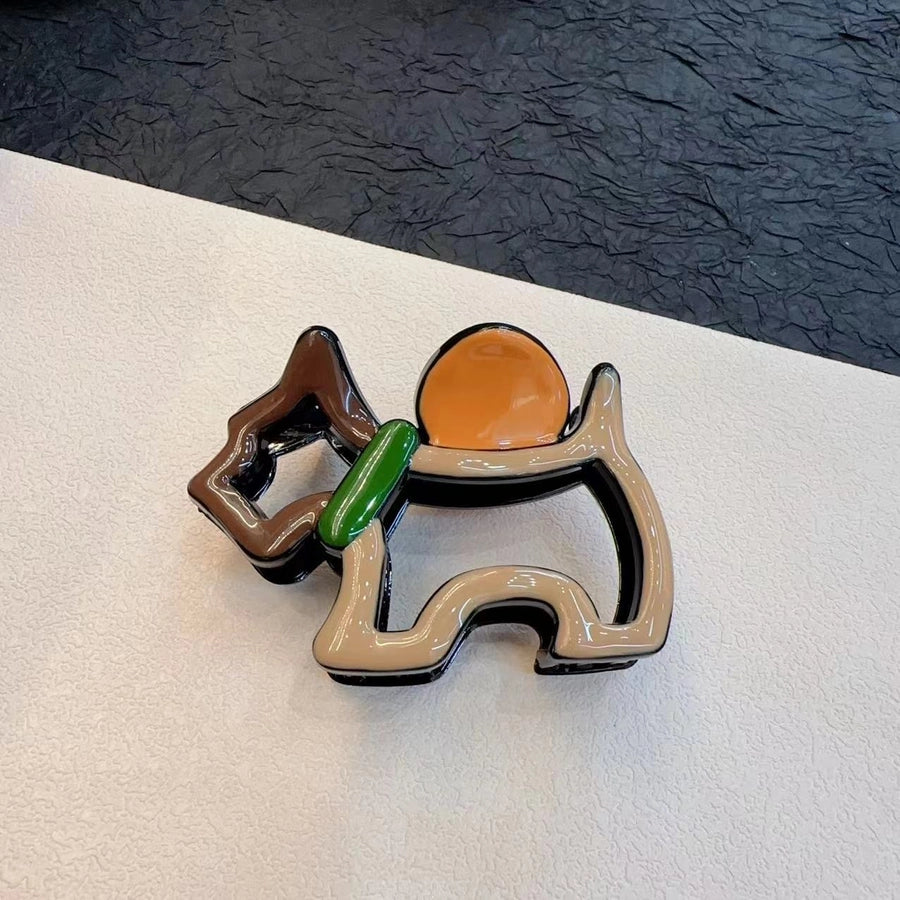 Cartoon Style Cute Sweet Women's Dog Resin Hollow Out Hair Claws