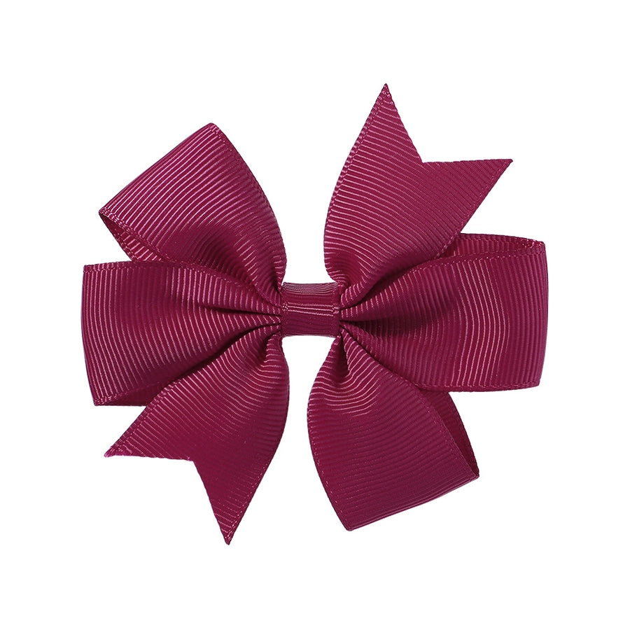 fashion solid color bow knot cloth hair clip 1 piece