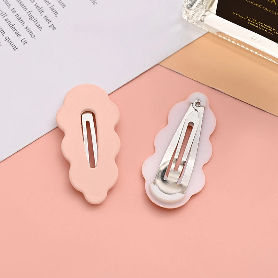 simple style solid color plastic resin hair clip 1 piece