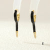 1 Pair IG Style Simple Style Commute Solid Color Enamel Inlay Copper Zircon 18K Gold Plated Earrings