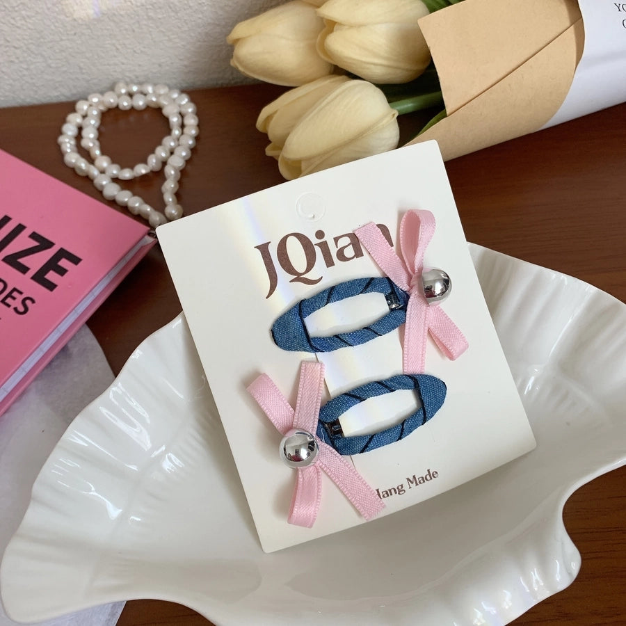 Women's IG Style Bow Knot Cloth Hair Clip