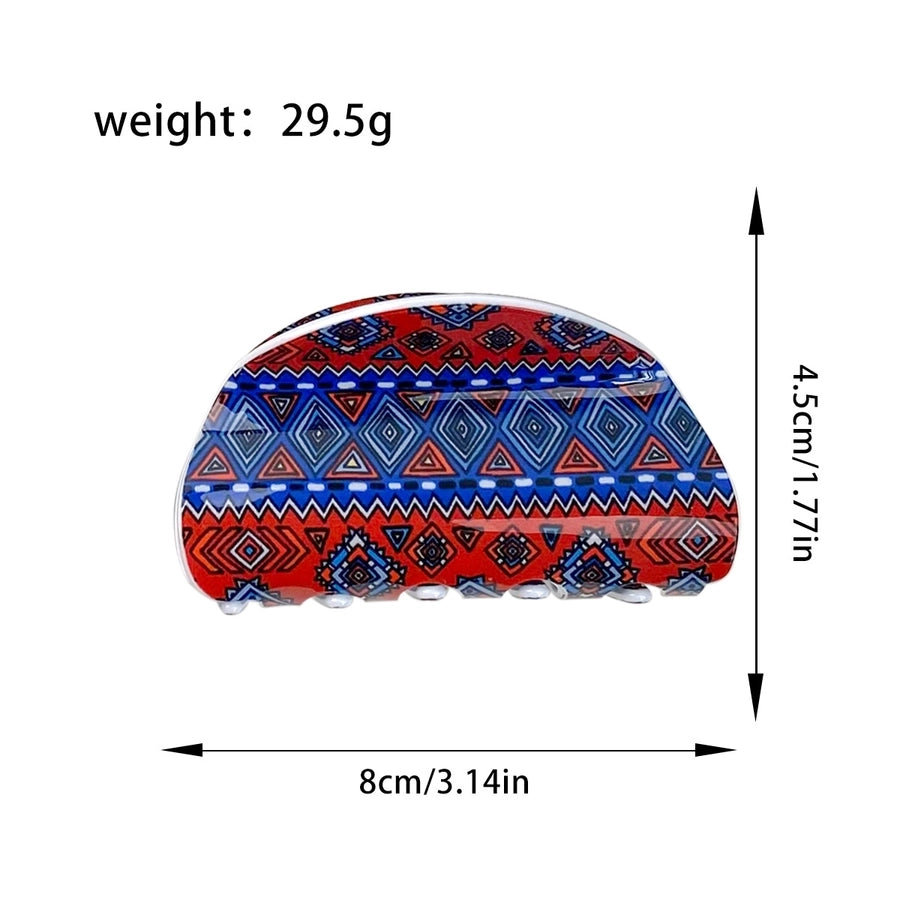 Women's Casual Bohemian Printing Acetic acid sheets Hair Claws