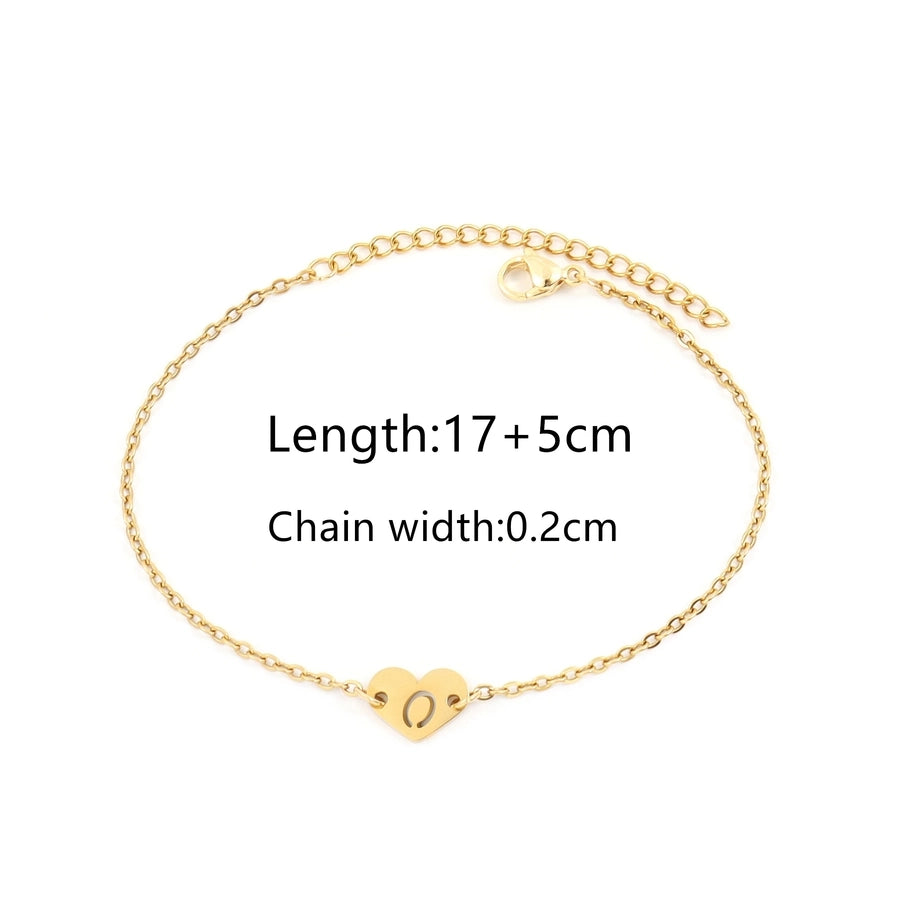 Elegant Simple Style Classic Style Letter 201 Stainless Steel 304 Stainless Steel Bracelets In Bulk