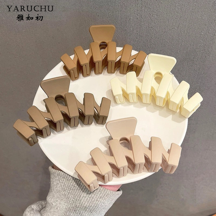 khaki hairpin korean style catch clip large shark clip hair accessories clip