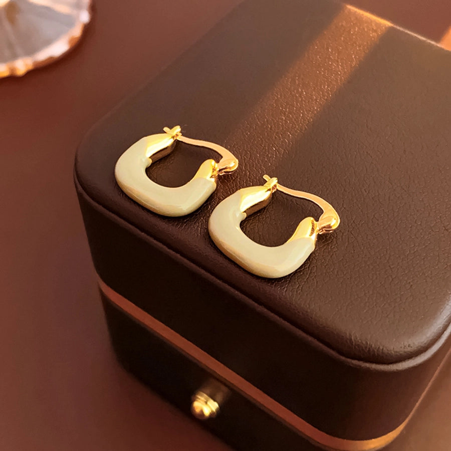 1 Pair Basic U Shape Plating Copper Earrings