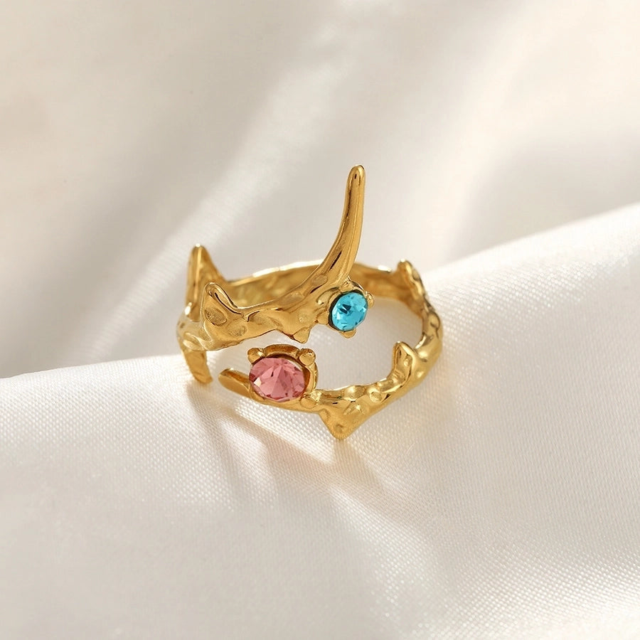 Jewelry Simple Style Commute Geometric 304 Stainless Steel Plating Open Rings