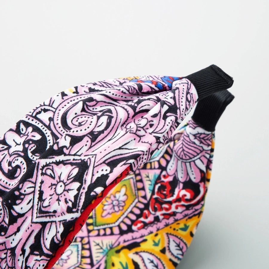 women's sweet classic style ditsy floral cloth printing hair band