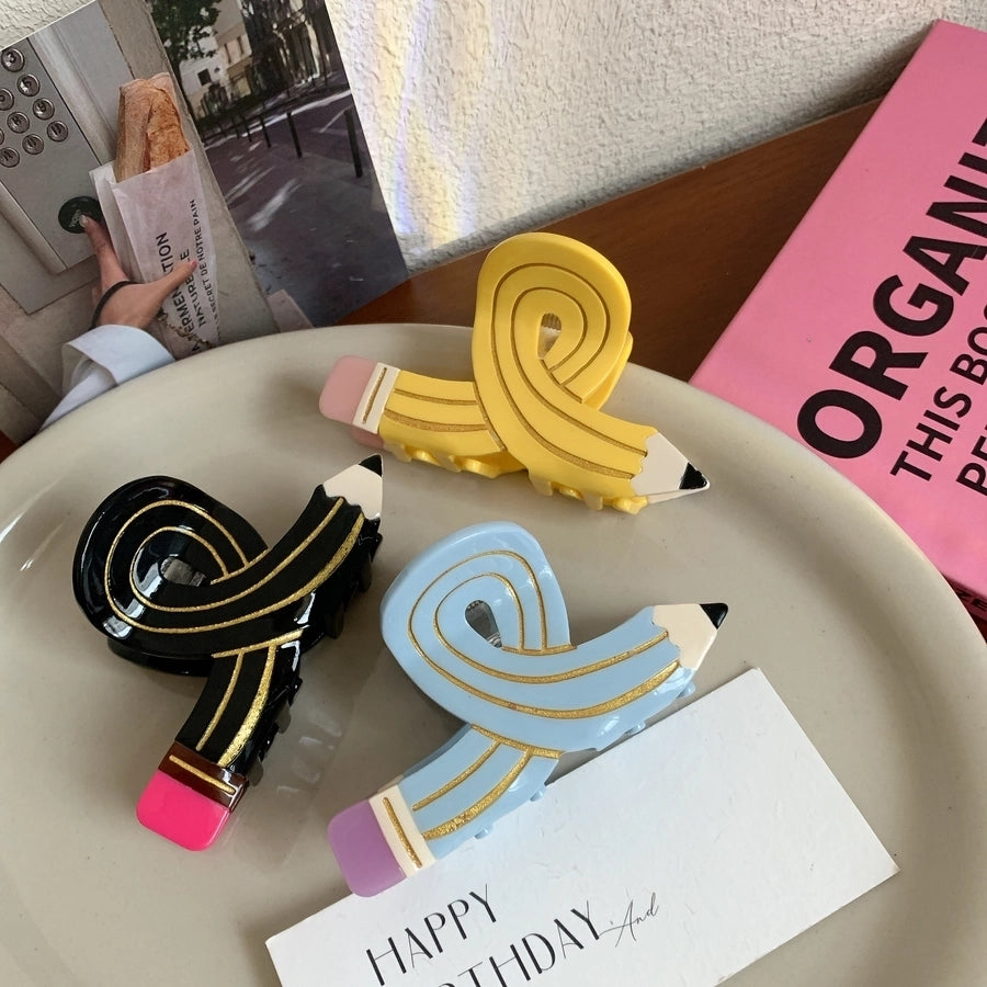 Women's Korean Style pencil Acetic acid sheets Hair Claws