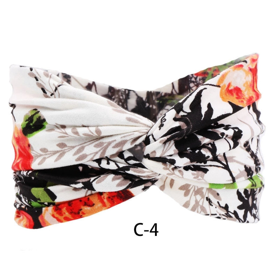 elegant streetwear plaid leopard cloth hair band