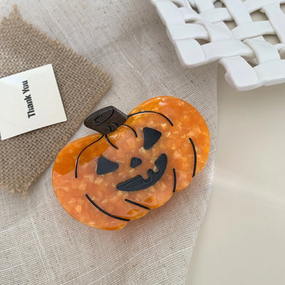 Halloween Cute Women's Pumpkin Acetic acid sheets Hair Claws