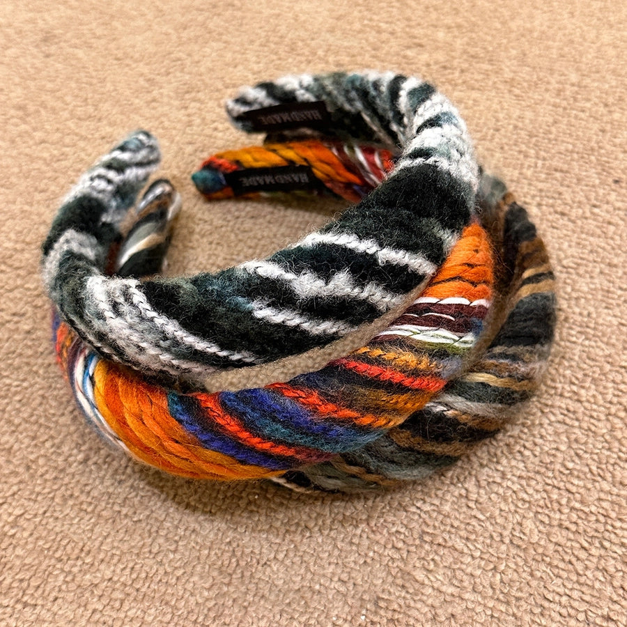 Women's Retro Colorful yarn Knit Hair Band