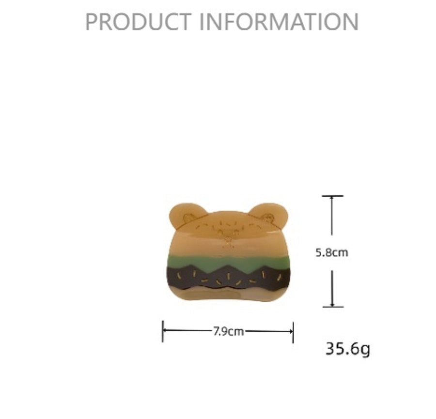 Women's Cute Hamburger Acetic acid sheets Hair Claws