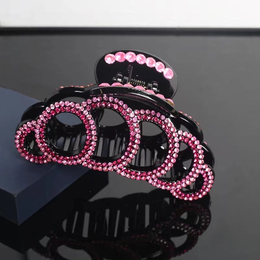 Women's Simple Style Classic Style Solid Color Alloy Inlay Rhinestones Hair Claws