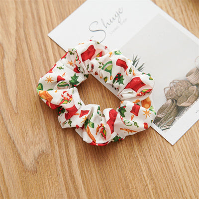 Christmas Romantic Women's Santa Claus Handmade Hair Tie