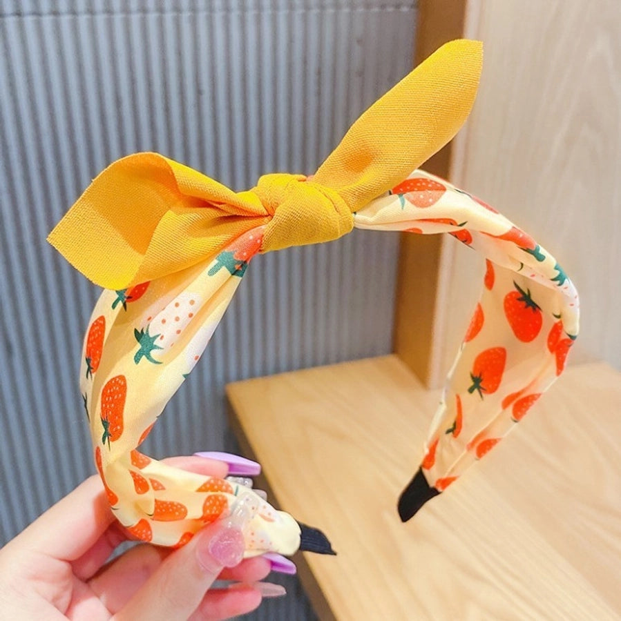 kid's cute cartoon fruit cloth hair band