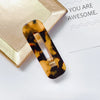 women's fashion geometric water droplets leopard resin cellulose acetate sheet headwear hair clip