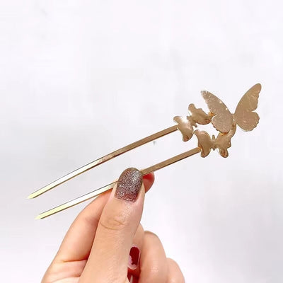 retro u shape metal plating hairpin