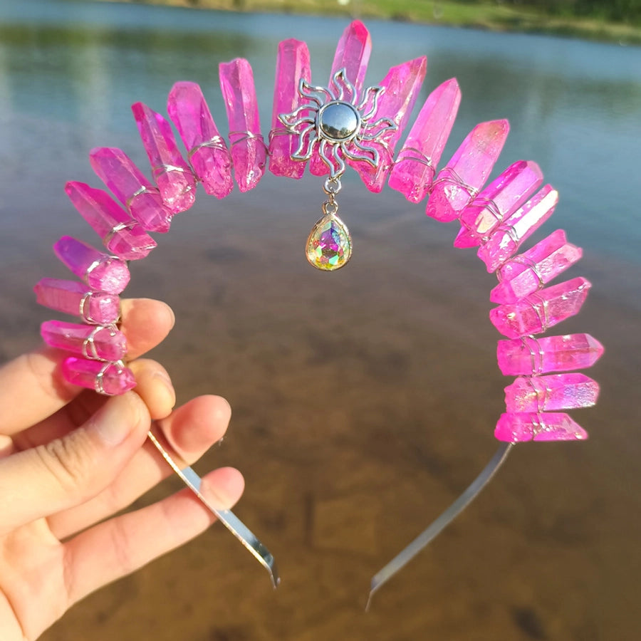 fashion geometric gem handmade plating hair band 1 piece