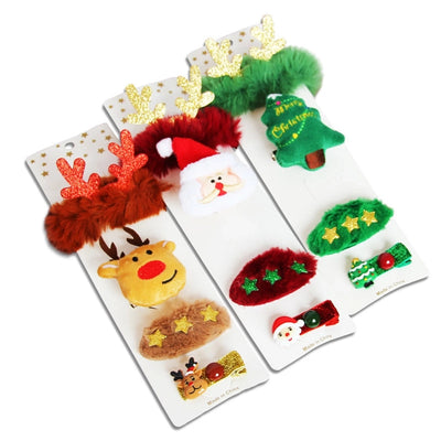 cute deer cloth hair clip 1 set