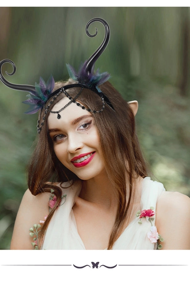 Flower Fairy Elf Tentacles Hair Hoop Mori Fantasy COSPLAY Hair Accessories Hair Hoop