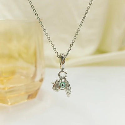 Jewelry Sweet Solid Color Titanium Steel Plating Pendant Necklace