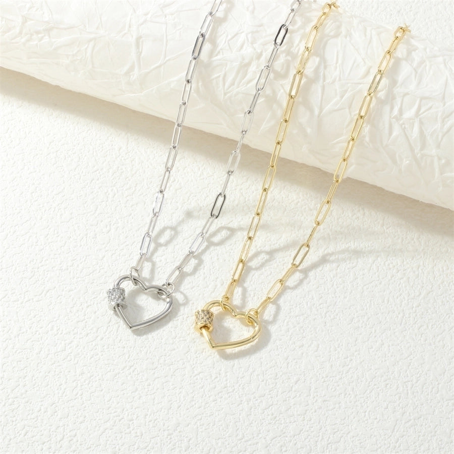 Jewelry Hip-Hop Punk Cool Style Heart Shape Copper Necklace