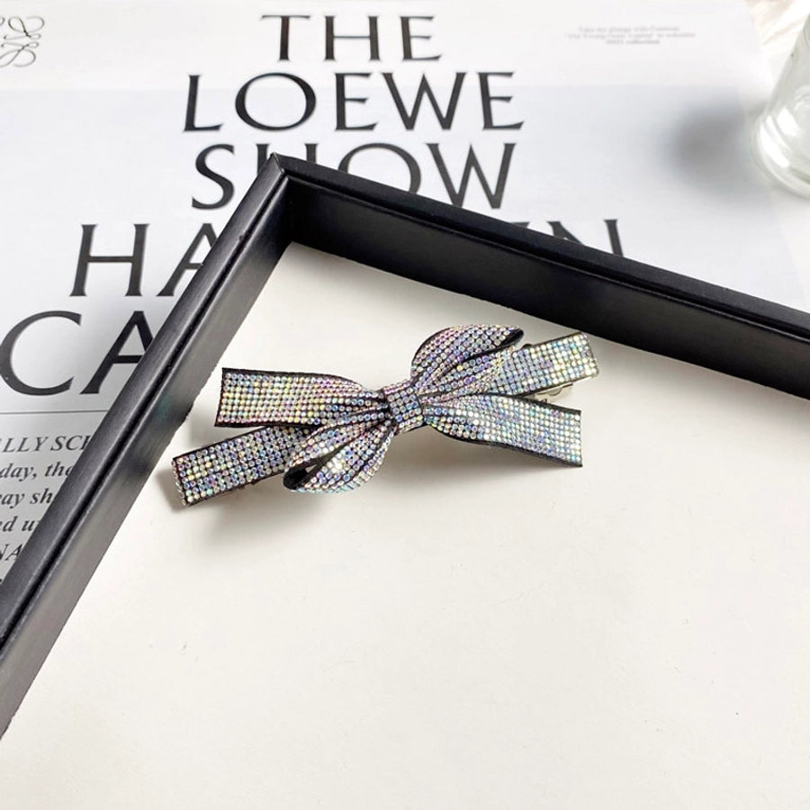 Elegant Sweet Women's Bow Knot Rhinestone Hair Clip