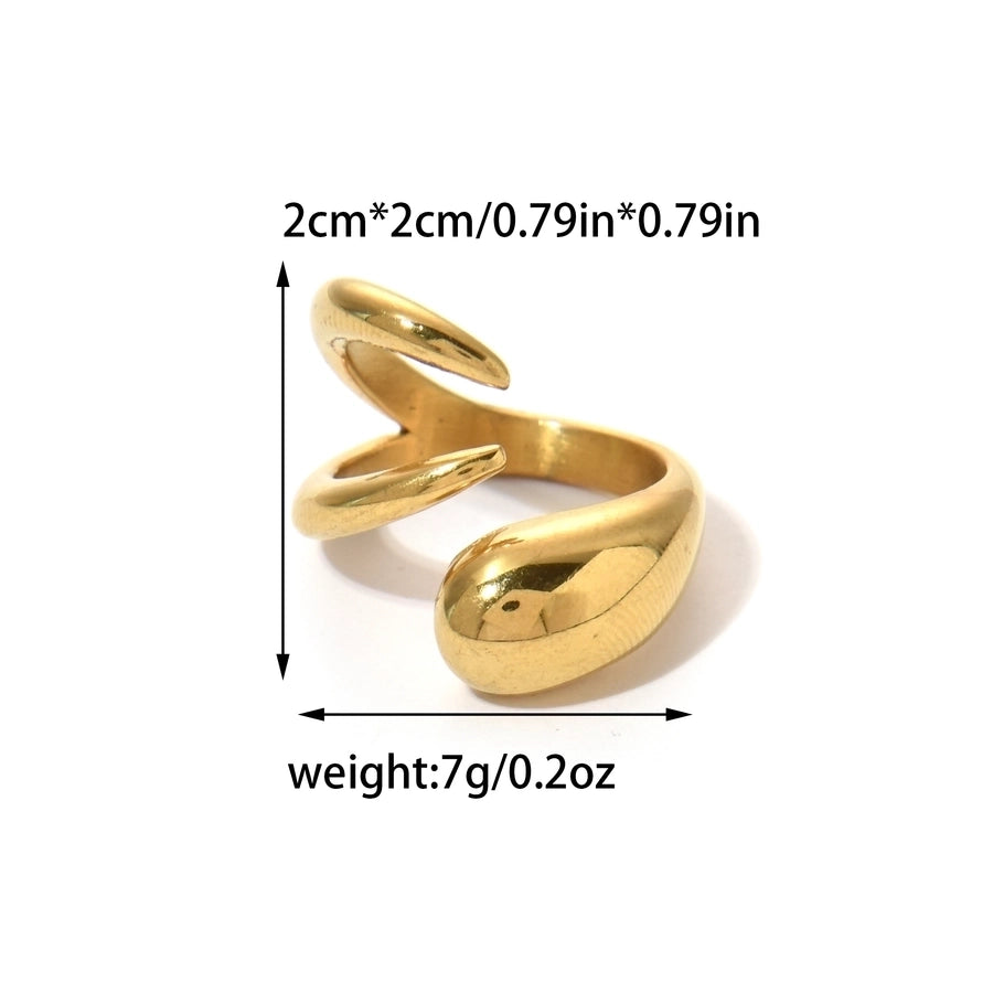 Jewelry Modern Style Simple Style Commute Geometric 304 Stainless Steel 14K Gold Plated Rings