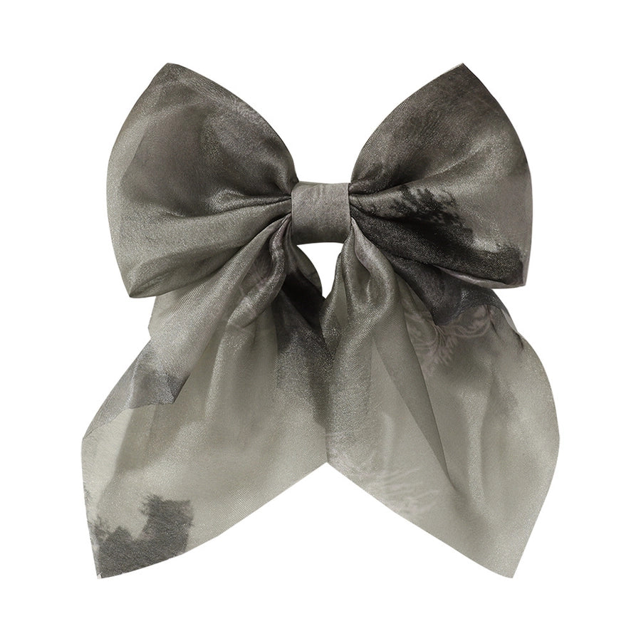 Girl'S Simple Style Classic Style Bow Knot Alloy Ribbon Lettuce Trim Hair Clip