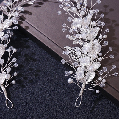 Women's Simple Style Classic Style Leaf Alloy Inlay Rhinestones Hair Band