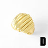 Copper 18K Gold Plated Plating Irregular Open Rings