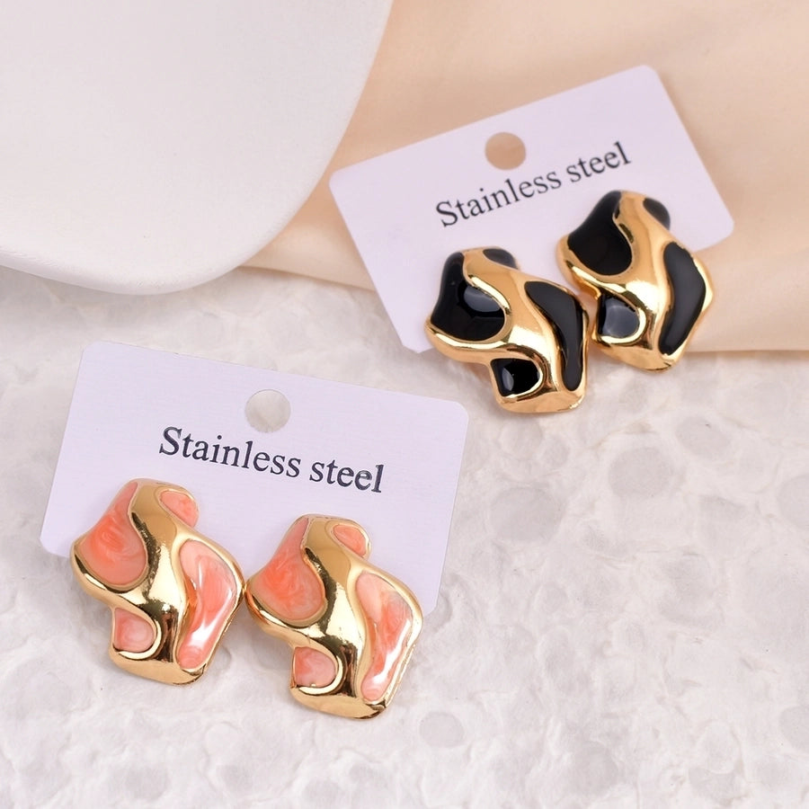 1 Pair Casual Simple Style Classic Style Geometric 304 Stainless Steel Ear Studs