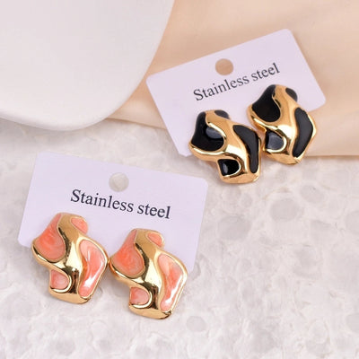 1 Pair Casual Simple Style Classic Style Geometric 304 Stainless Steel Ear Studs