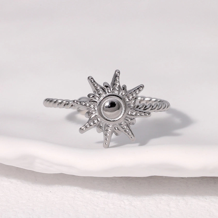 Jewelry Modern Style Simple Style IG Style Sun 304 Stainless Steel 18K Gold Plated Stainless Steel Rings