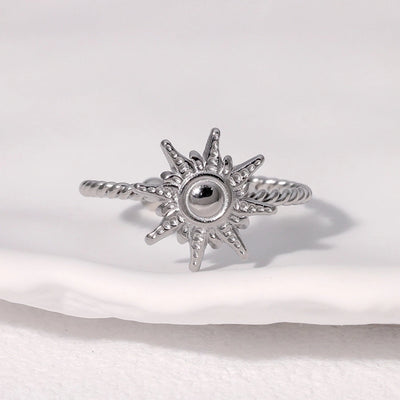 Jewelry Modern Style Simple Style IG Style Sun 304 Stainless Steel 18K Gold Plated Stainless Steel Rings