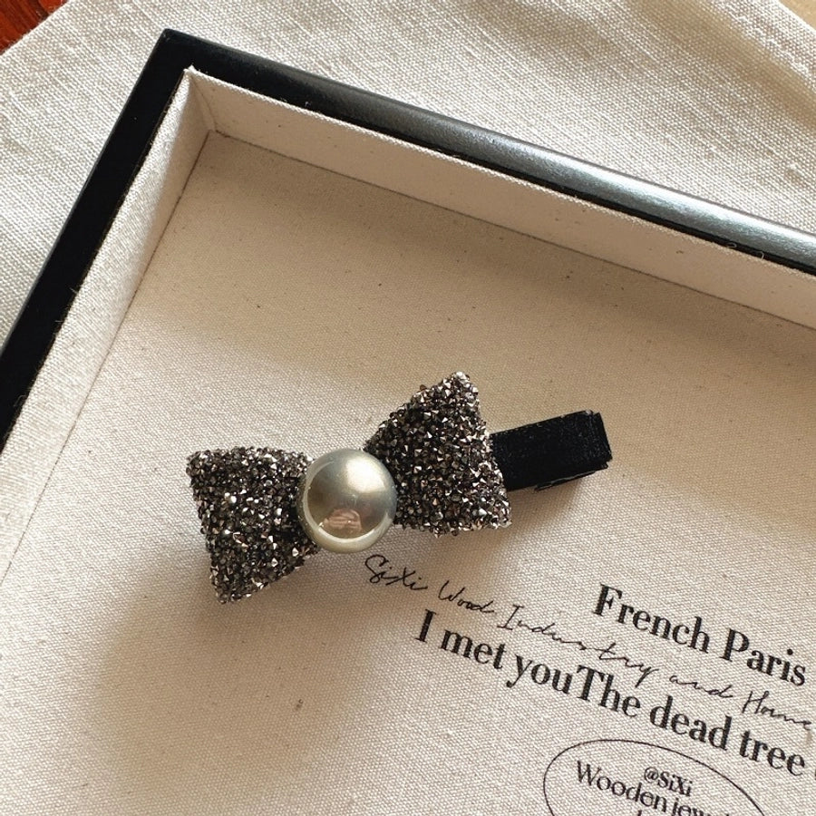 Women's Elegant Bow Knot Rhinestone Hair Clip