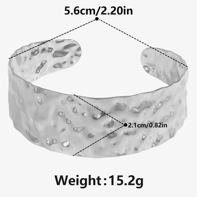 304 Stainless Steel Cross-Border European and American Bracelet 18K Gold Adjustable Bracelet Light Luxury Design Sense Opening Bracelet in Stock