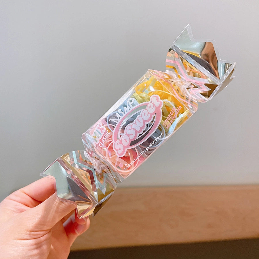 simple style geometric plastic rubber band 1 set