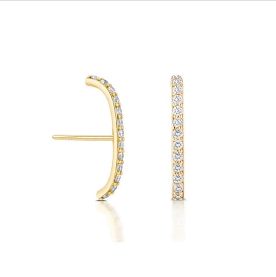 1 Pair IG Style Simple Style Geometric Inlay Copper Zircon Gold Plated Earrings