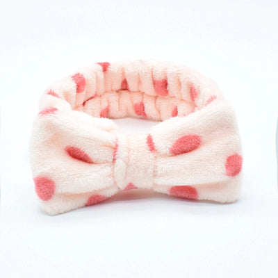 fashion stripe polka dots flannel bowknot hair band 1 piece