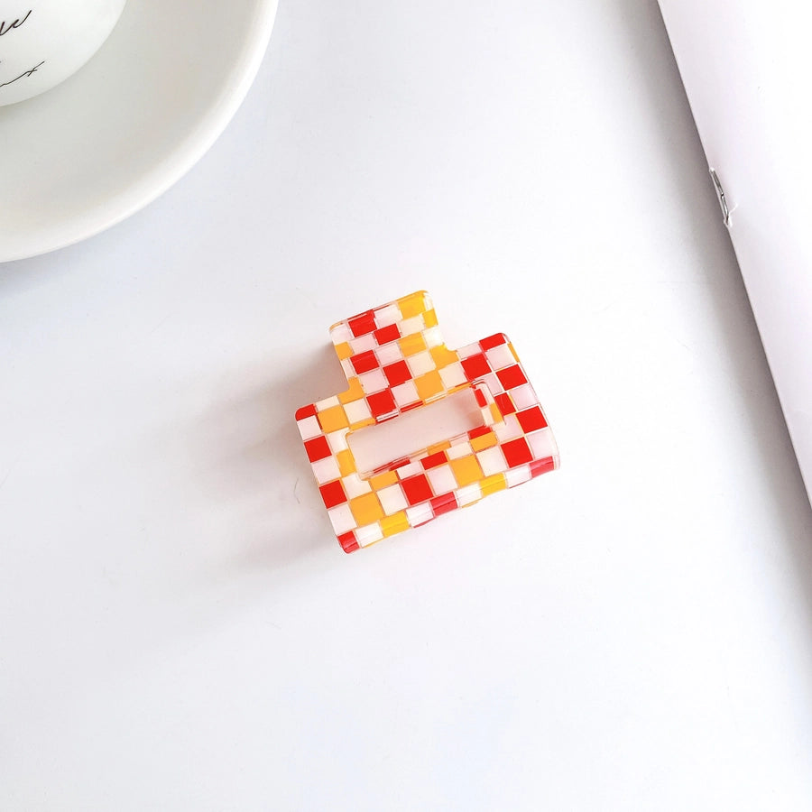 Women's Retro Color Block Acetic acid sheets Hair Claws