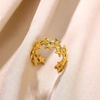Jewelry Classical Simple Style Star 304 Stainless Steel Stainless Steel Rings