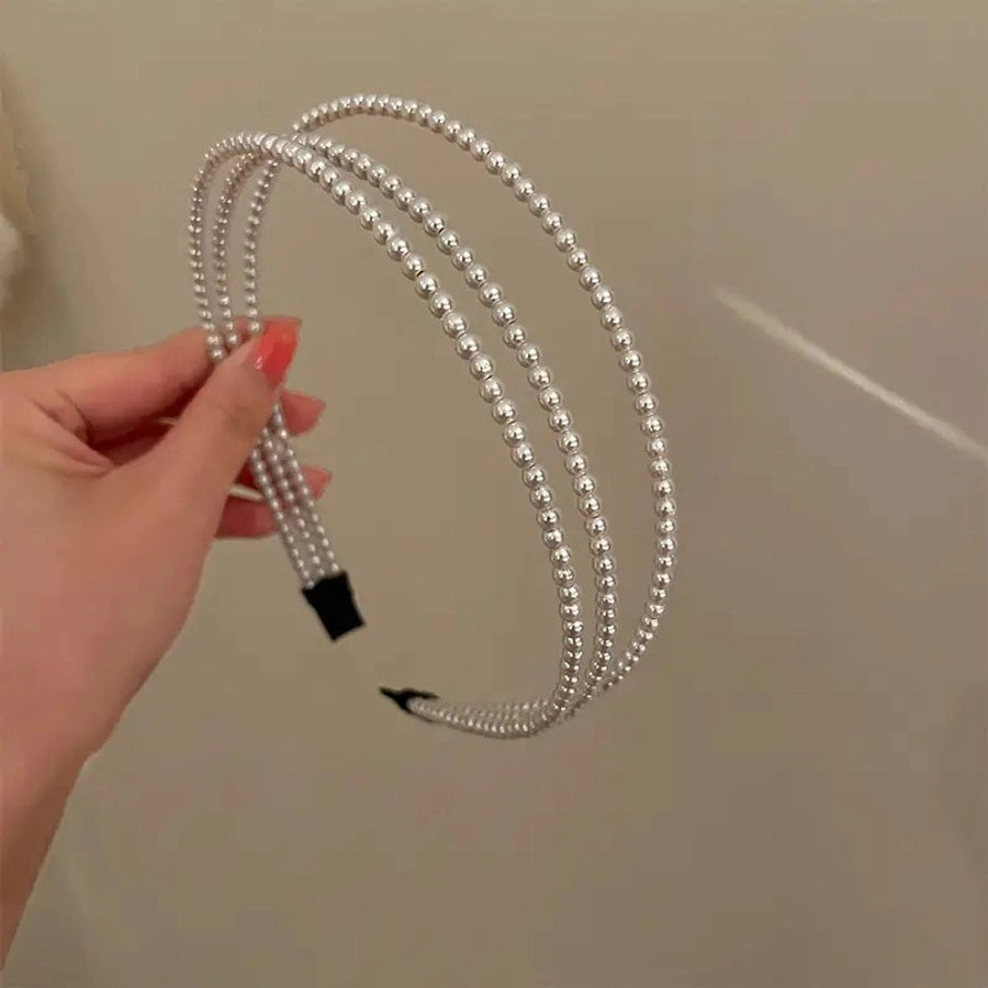 Women's Elegant Streetwear Round Imitation Pearl Hair Band