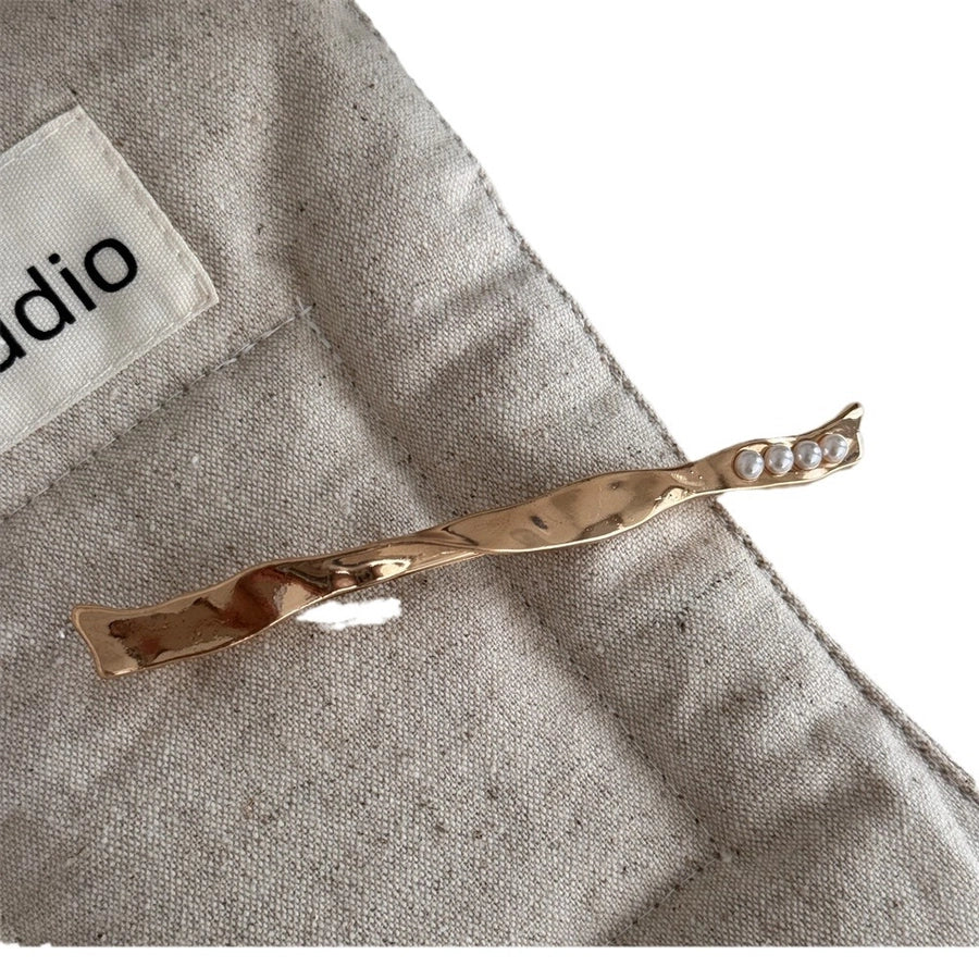 Women's Simple Style Classic Style Solid Color Alloy Inlay Pearl Hair Clip