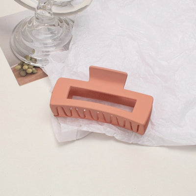 simple style solid color plastic resin spray paint hair clip 1 piece