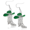 1 Pair Casual Simple Style Streetwear Boots Plating Copper Zircon Drop Earrings