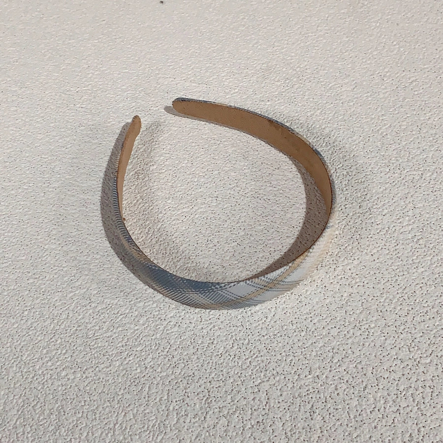 simple style plaid cloth hair band 1 piece