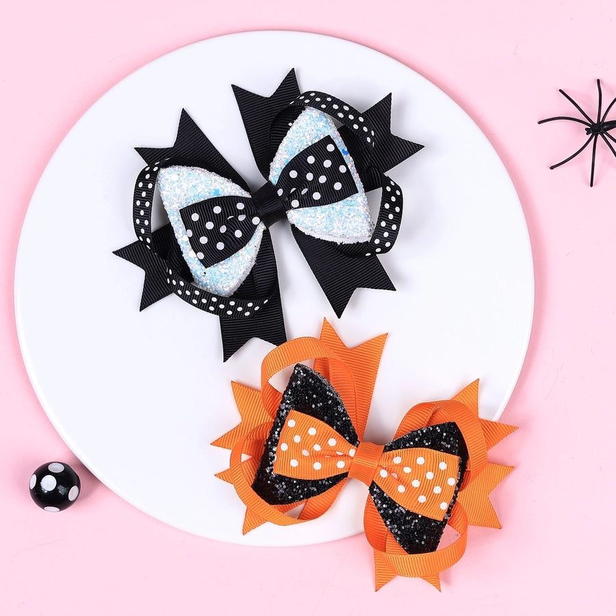 Halloween Funny Kid'S Bow Knot Threaded braid Hair Clip