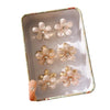 sweet flower imitation pearl alloy resin handmade hair clip