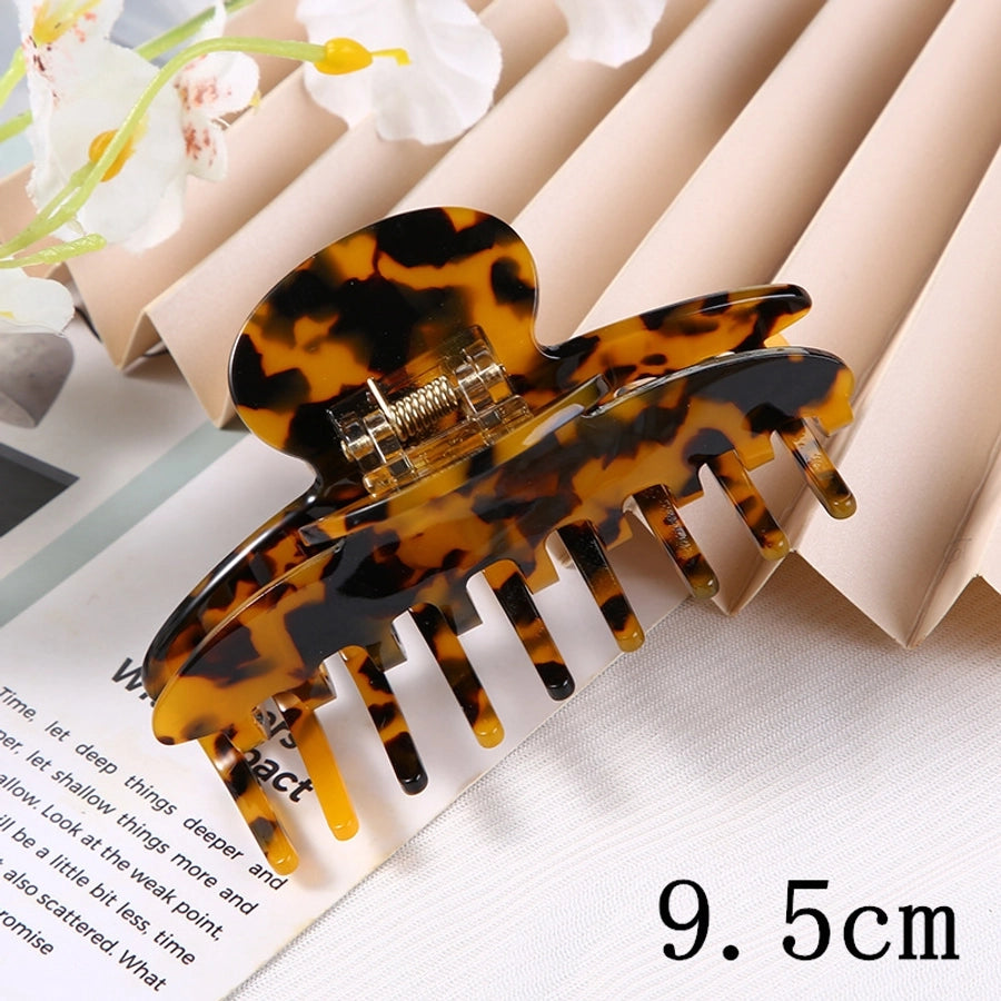 simple style color block acetic acid sheets carving hair claws 1 piece